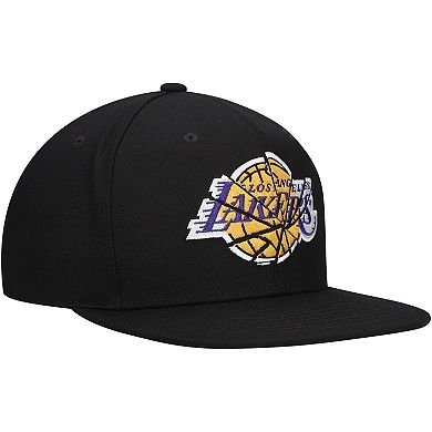 Men's Mitchell & Ness Black Los Angeles Lakers Shattered Snapback Hat
