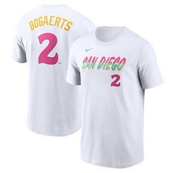 Men's Nike Xander BogaertsÂ White San Diego Padres City Connect Fuse Name & Number T-Shirt