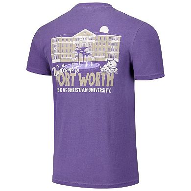 Unisex Purple TCU Horned Frogs Hyper Local Welcome to Campus T-Shirt