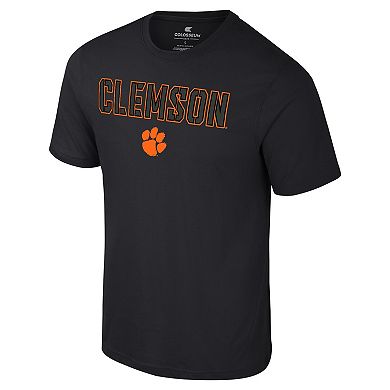 Men's Colosseum Black Clemson Tigers Color Pop Active Blend T-Shirt