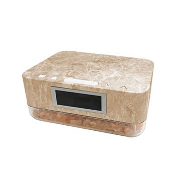 Ztech Alarm Clock Wireless Charger With Himalayan Salt Base, 3 Level Led Lamp