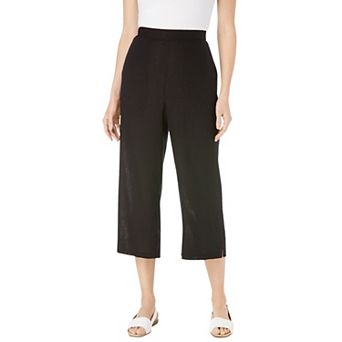 Woman Within Plus Size Petite Linen Capri