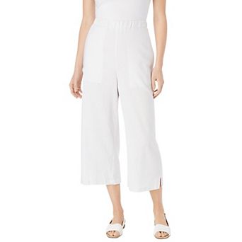 Woman Within Plus Size Petite Linen Capri