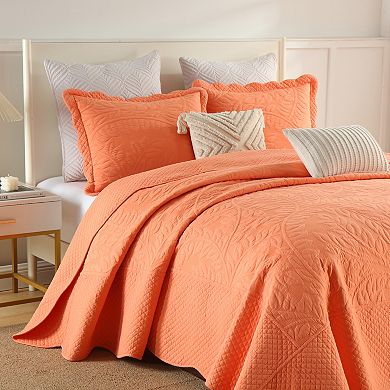 Marcielo 3 Piece 100% Cotton Oversized Bedspread Lightweight Quilt Set