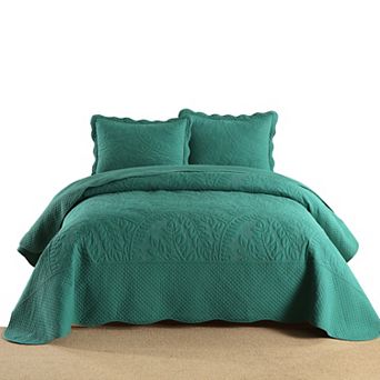 Marcielo 3 pc 100% Cotton Oversized Bedspread Lightweight Quilt Set