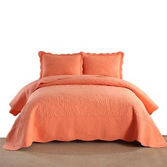 Marcielo 3 pc 100% Cotton Oversized Bedspread Lightweight Quilt Set