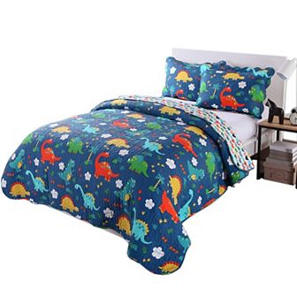 Marcielo 100% Cotton Kids Quilt Bedspread Set For Teens Girls Bedding