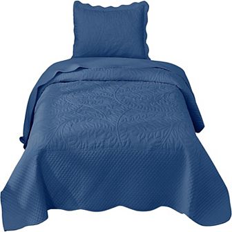 Marcielo 2 pc 100% Cotton Twin Size Quilt Bedspread Set