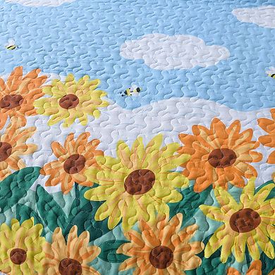 Marcielo 100% Cotton Kids Quilt Bedspread Set For Teens Girls Bedding