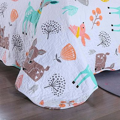 Marcielo 100% Cotton Kids Quilt Bedspread Set For Teens Girls Bedding