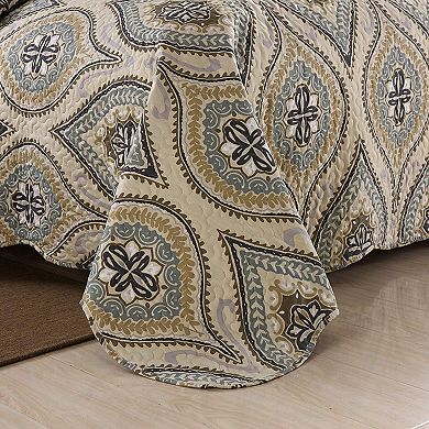 Marcielo 3 Piece Quilted Bedspread Quilt Set Lightweight Bedspread