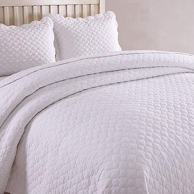 Marcielo 3 Pcs 100% Cotton Quilt Bedspread Set Bed Coverlets