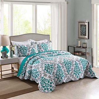 Marcielo 3 pc Quilted Bedspread Quilt Set Lightweight Bedspread