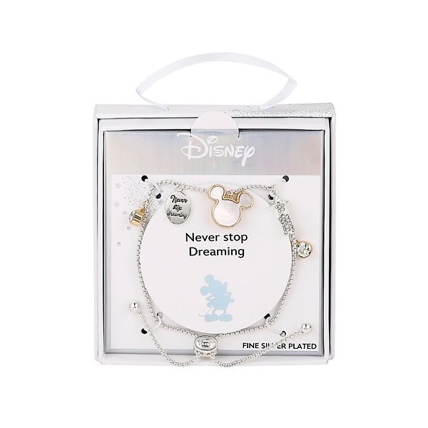 Disney's Mickey Mouse Fine Silver Plated Crystal Never Stop