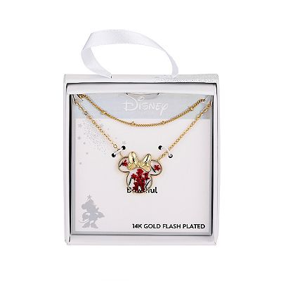 Minnie Mouse Kohls Necklace Rose Gold Gold Necklace Minnie Mouse