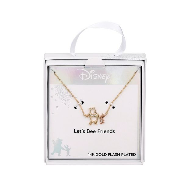 cubic zirconia winnie the pooh daughter necklace