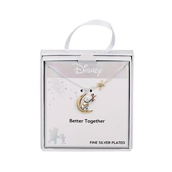Disney's Winnie the Pooh Fine Silver Plated Crystal Pendant Necklace