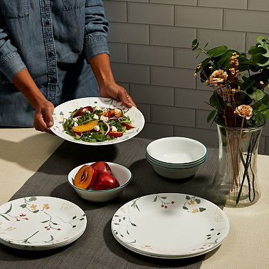 Corelle Vitrelle Signature Wildflower Scatter 12-Piece Dinnerware Set