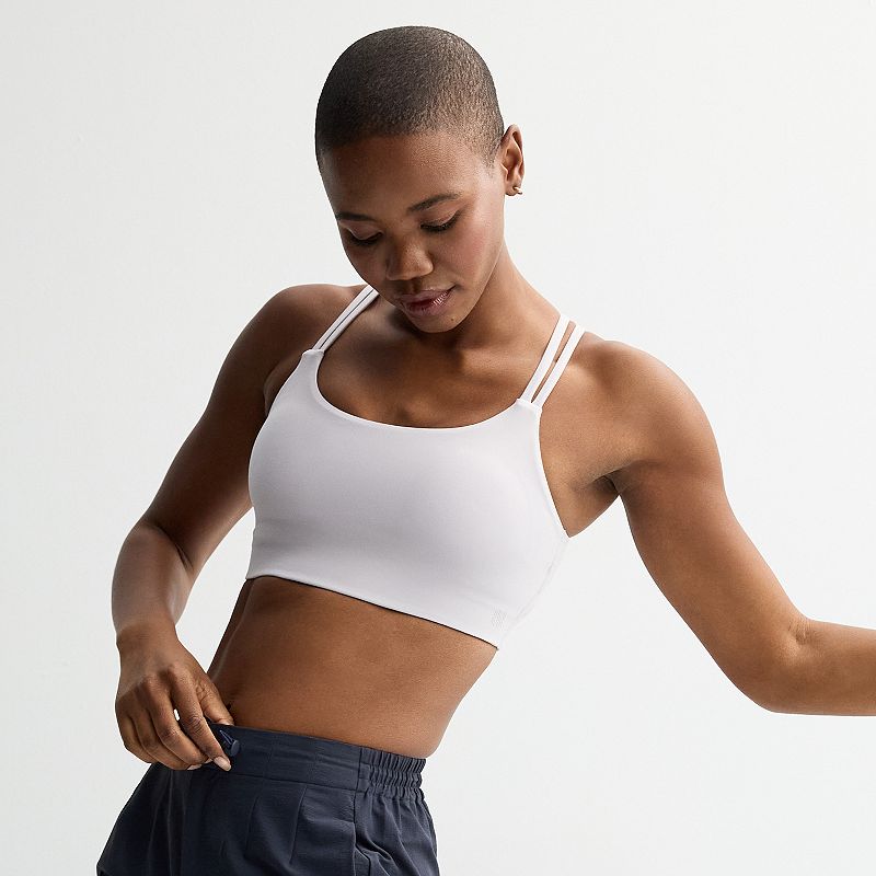 Women's FLX Affirmation Strappy Sports Bra, Size: Medium, Litho Purple