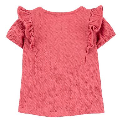 Baby Girl Carter's 3-Piece Gauze Button-Front Top & Short Set