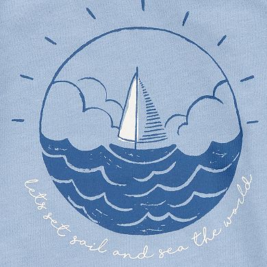 Baby Boy Carter's 3-Piece Sailboat Top, Bodysuit & Little Shorts Set
