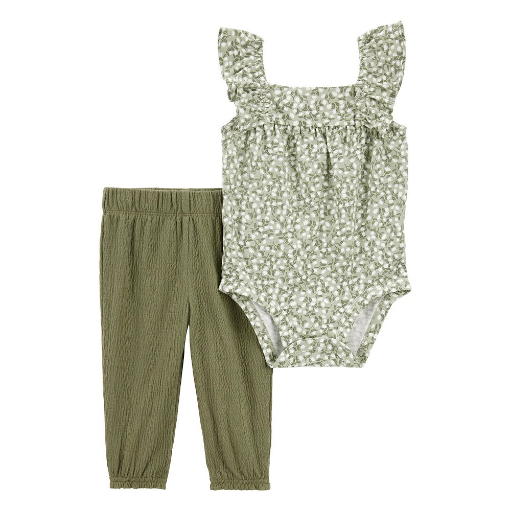 Carter's 2pc Baby Girl Butterfly Long-Sleeve Bodysuit and Pants Set