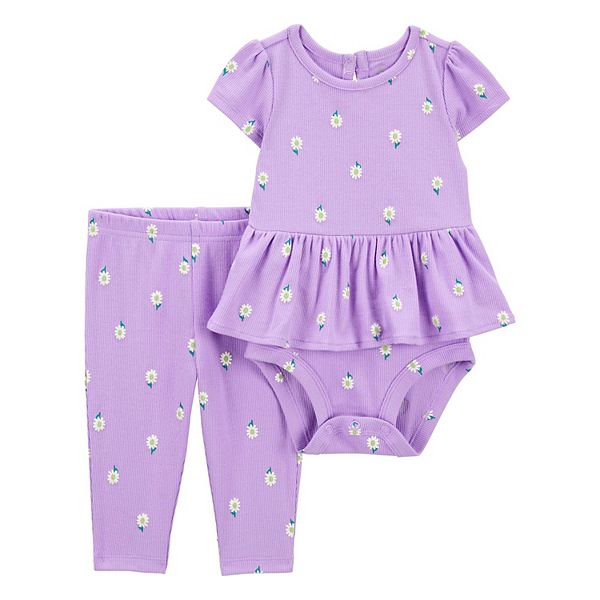 Carter's 2pc Baby Girl Butterfly Long-Sleeve Bodysuit and Pants Set main image 1