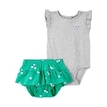 Baby Girl Carter's 2 pc Floral Bodysuit Pant Set