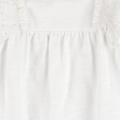Baby Girl Carter's 2-pc. Eyelet Flutter Bodysuit & Pants Set