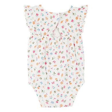 Baby Girl Carter's 2-Piece Floral Bodysuit & Diaper Short Set