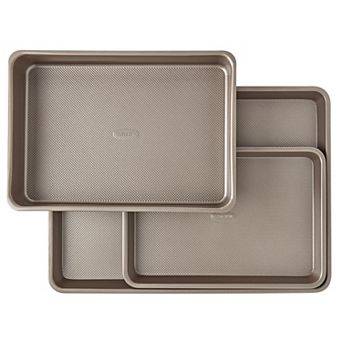 Bakersville Textured Carbon Steel 3 pc Bakeware Set