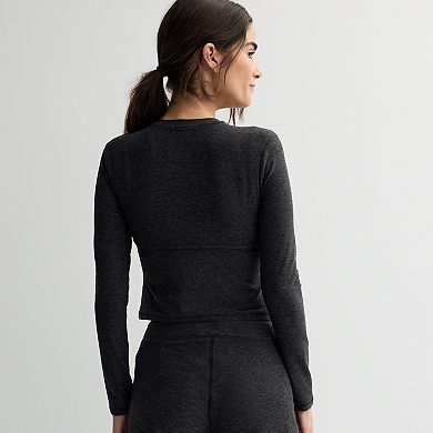 Women's FLX Brushed Performance Cropped Quarter Zip