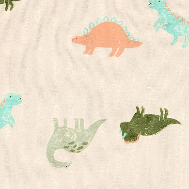 Toddler Boy Carter's 4-Piece Dinosaur Cotton Pajama Top & Pajama Pants Set