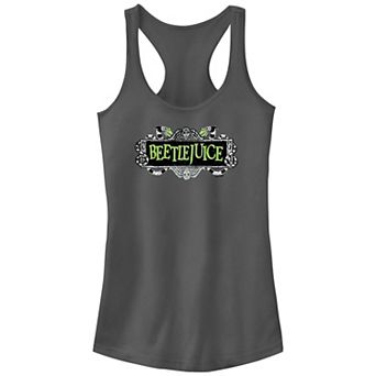 Juniors' Beetlejuice Title Logo Racerback Tank Top