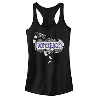 Juniors' Beetlejuice Sandworm Logo Racerback Tank Top