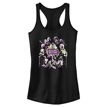 Juniors' Beetlejuice Faces Racerback Tank Top