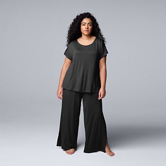 Plus Size Simply Vera Vera Wang 2 pc Pajama Top & Pajama Bottoms Set