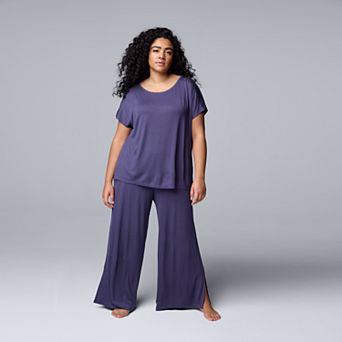 Plus Size Simply Vera Vera Wang 2 pc Pajama Top & Pajama Bottoms Set