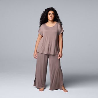 Plus Size Simply Vera Vera Wang 2 pc Pajama Top & Pajama Bottoms Set
