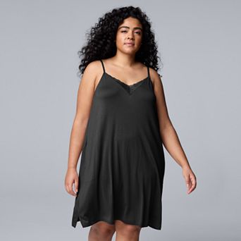 Plus Size Simply Vera Vera Wang Lace Trim Chemise