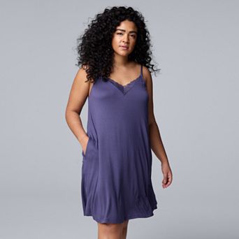Plus Size Simply Vera Vera Wang Lace Trim Chemise