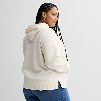 Plus Size Sonoma Goods For Life® Mixed Rib Hoodie