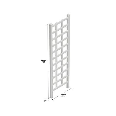 6.25 Ft Wall Trellis In White Vinyl