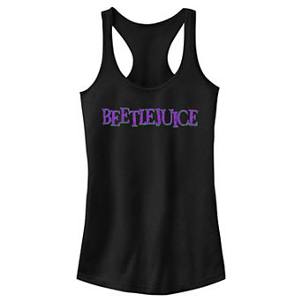 Juniors' Beetlejuice Simple Logo Racerback Tank Top