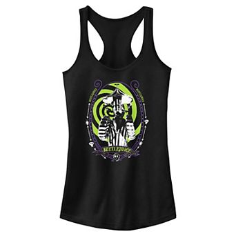 Juniors' Beetlejuice Circus Costume Racerback Tank Top