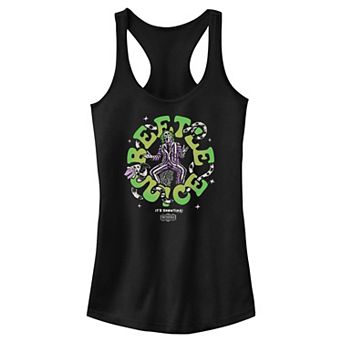 Juniors' Beetlejuice Cartoon Poster Racerback Tank Top