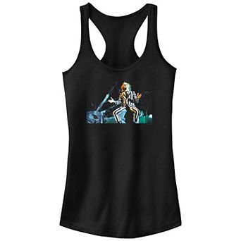 Juniors' Beetlejuice Sitting On A Tombstone Racerback Tank Top