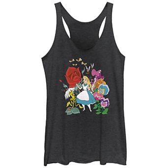 Disney's Alice In Wonderland Flower Afternoon Juniors' Racerback Tank Top