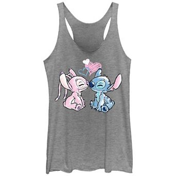 Disney's Lilo & Stitch Angel And Stitch Loving Couple Juniors' Racerback Tank Top