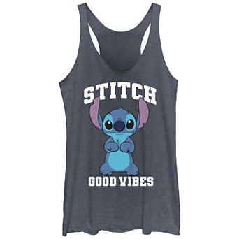 Disney's Lilo & Stitch Good Vibes Stitch Juniors' Racerback Tank Top